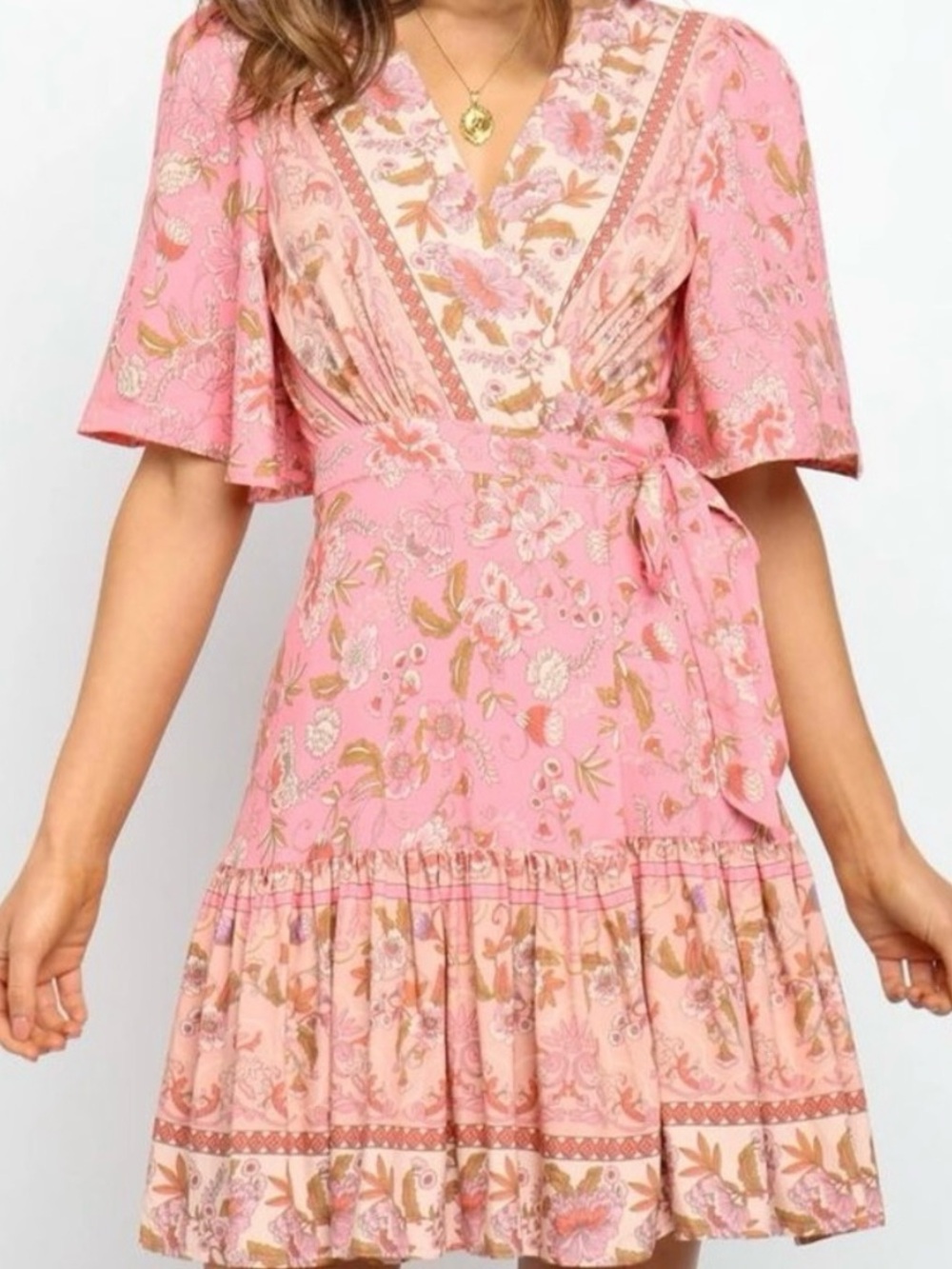 Petal & Pup Pink Wrap Dress size 2